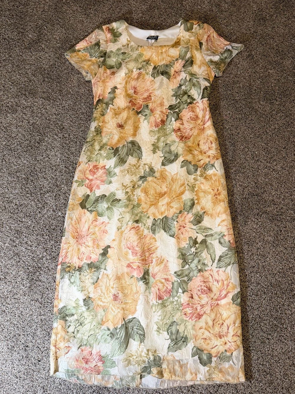 Helene Blake Petite Crinkle Floral Dress